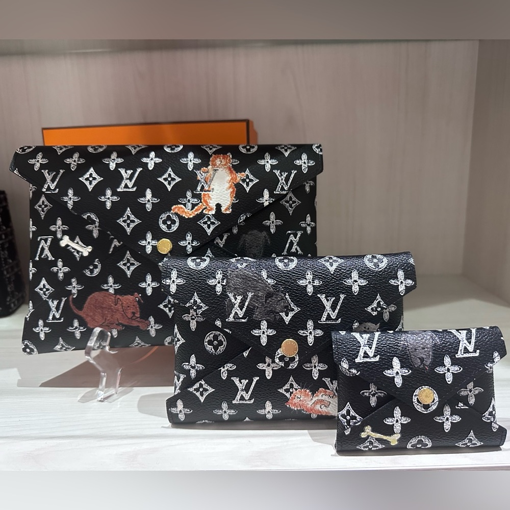 Grace Coddington x Louis Vuitton Limited Edition clutch Pouch Set of 3 RARE